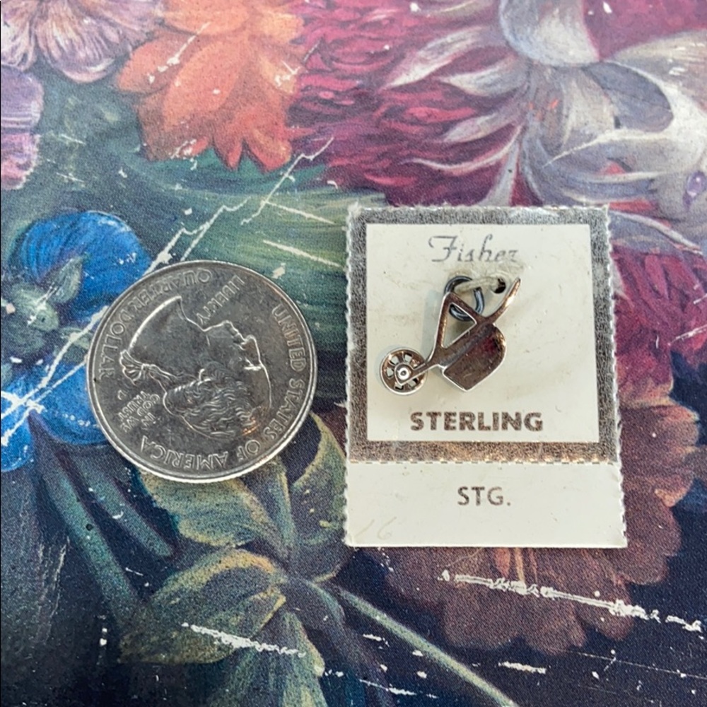 Fisher Silver Co. ‘Wheel Barrow’ Charm NWT